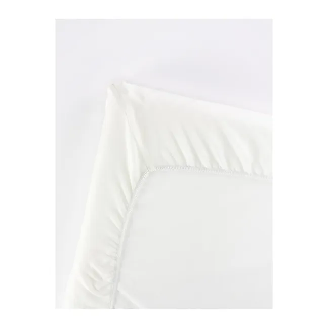 Fitted Sheet for Travel Crib Light | White
