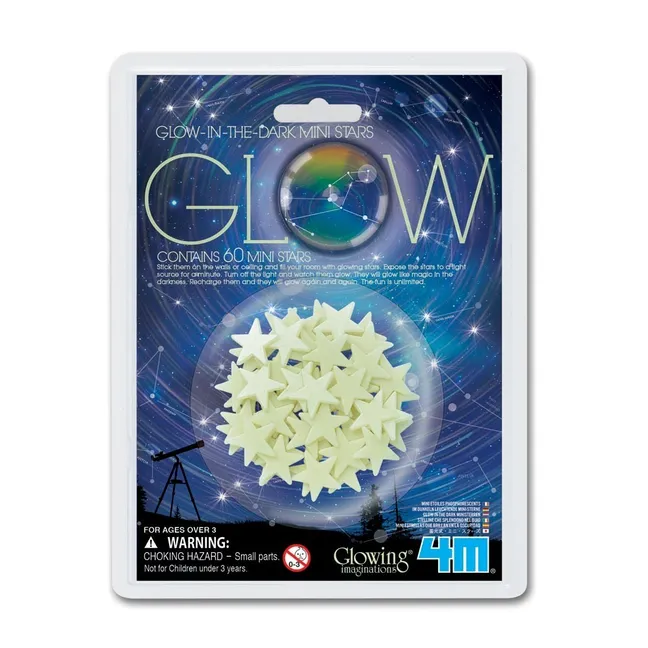 Mini-Pack pegatinas Fosforescentes-mini estrellas