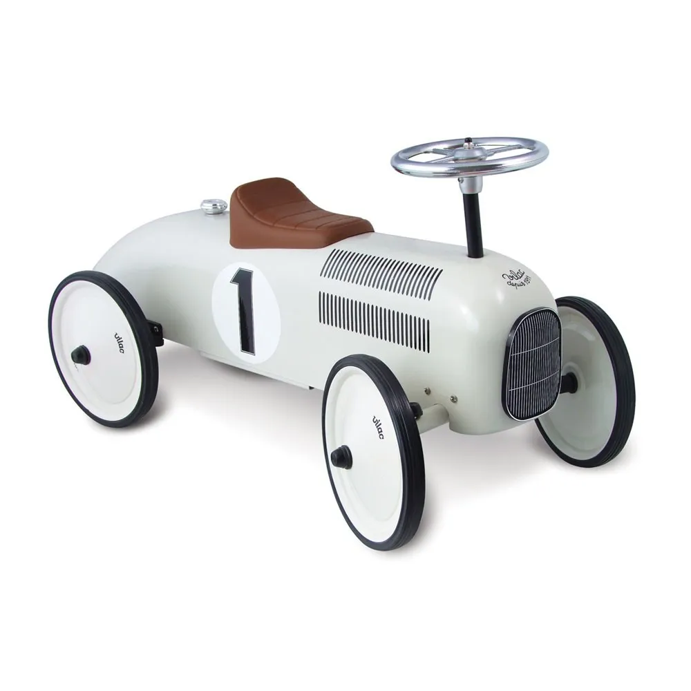Voiture porteur métal | Ecru- Image produit n°0