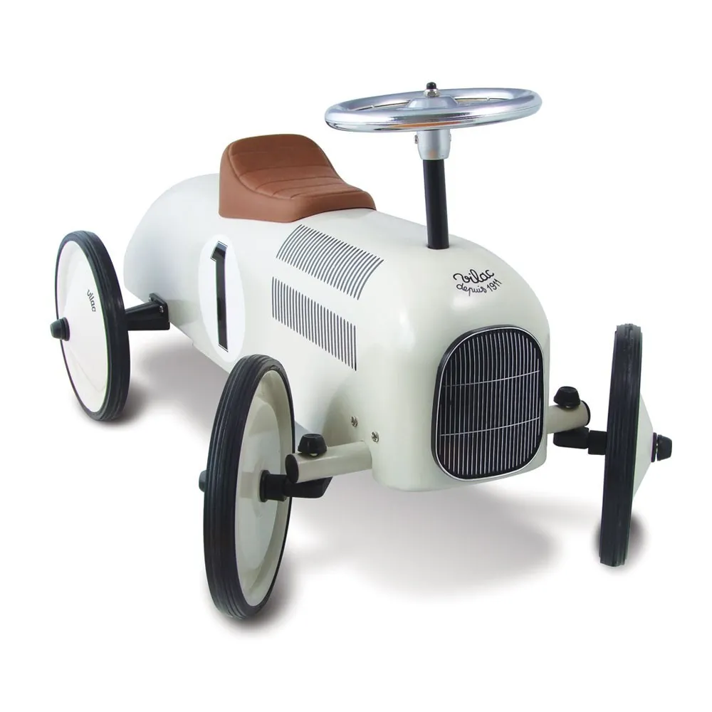 Voiture porteur métal | Ecru- Image produit n°1