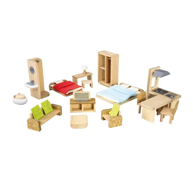 Eco-friendly furnished dollhouse