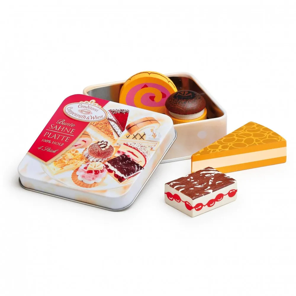 Erzi Multicoloured Tin Of Pastries - 5 Pieces