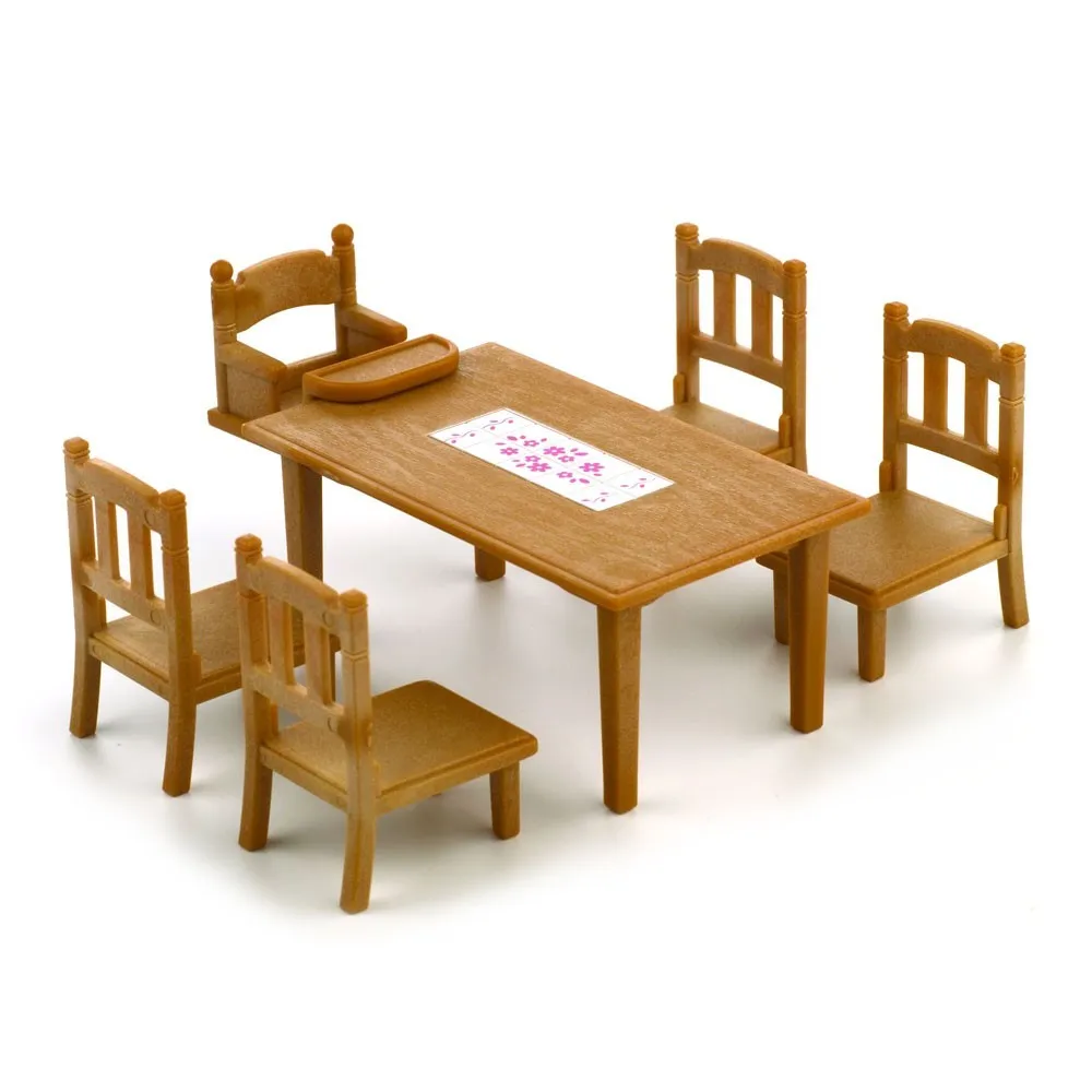Sylvanian Families Brown Family Table & Chairs