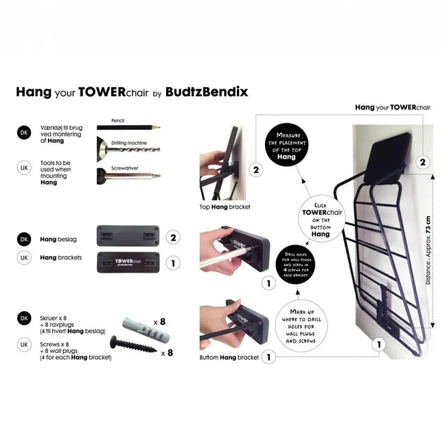 Wall fixation for Towerchair - Black | Black