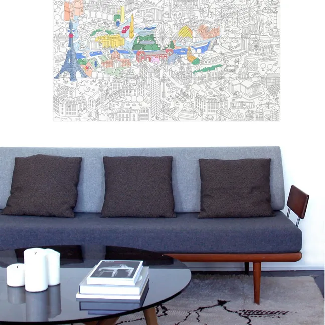 Póster gigante para colorear París