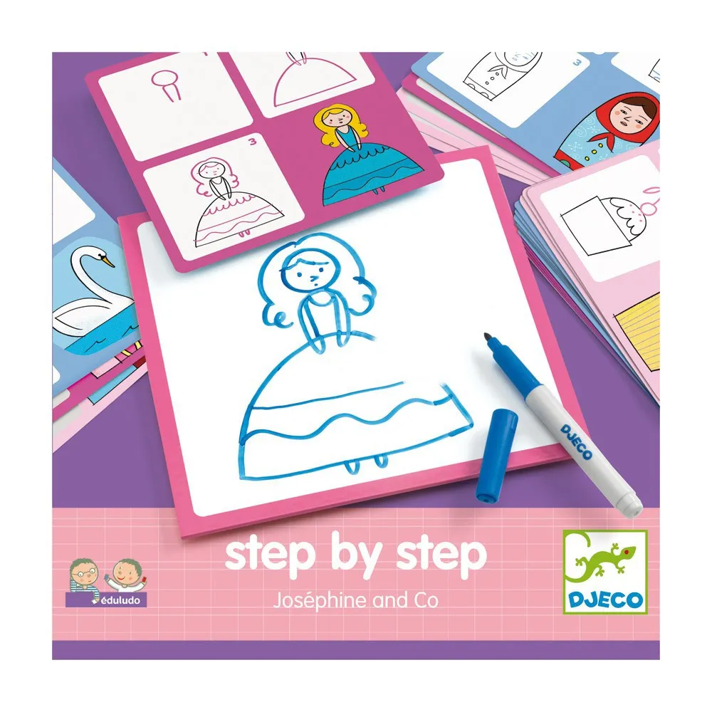 Djeco Pink Joséphine And Co - Learn To Draw