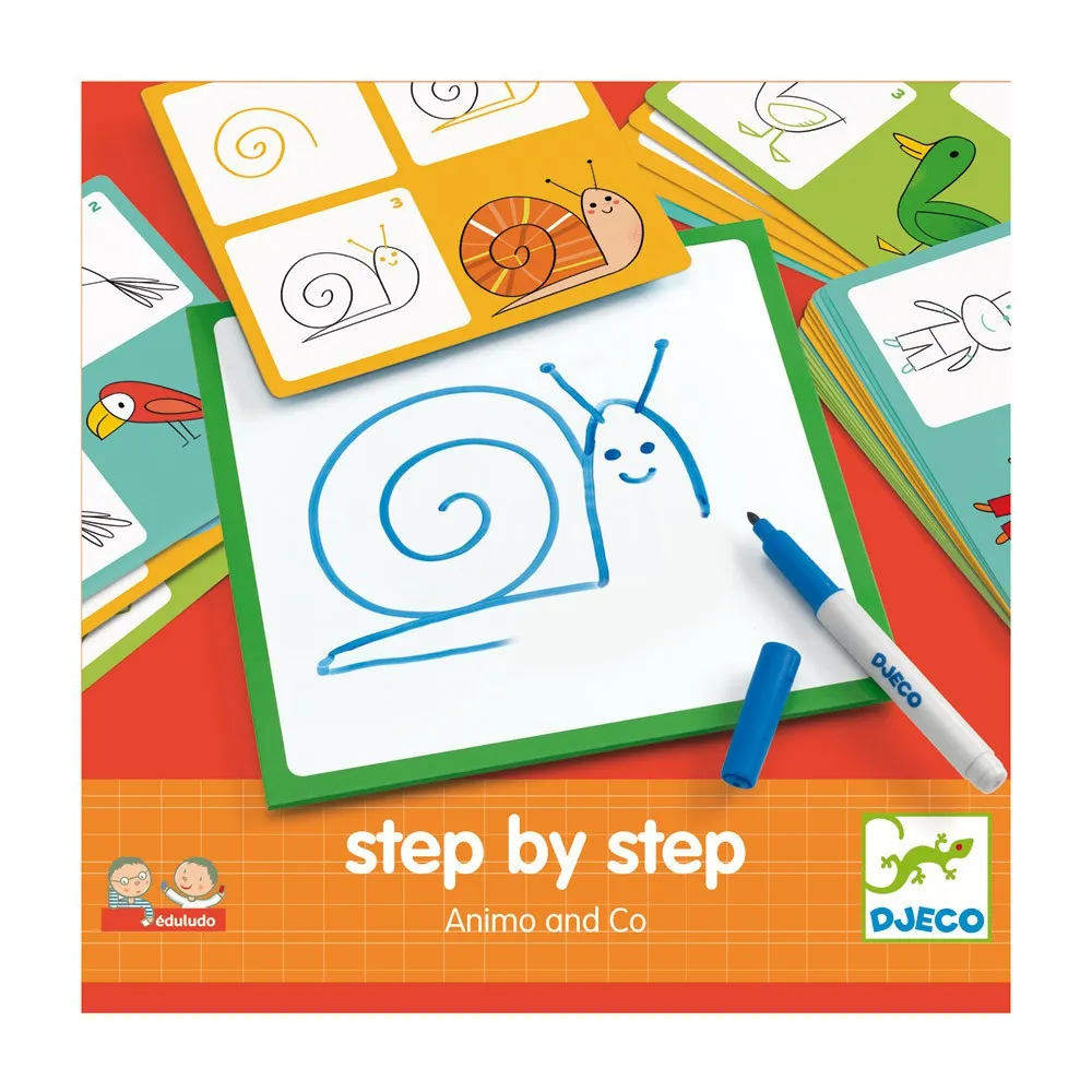 Djeco Red Animals And Co - Learn To Draw
