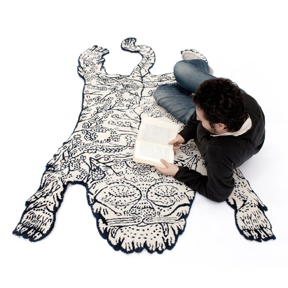 Tapis tigre | Bleu- Image produit n°1