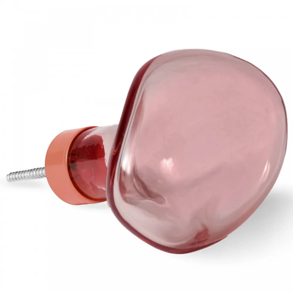 Bubble small glass hook - Coral | Coral- Product image n°2