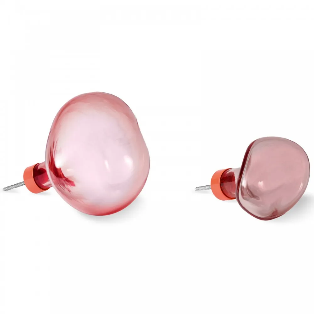 Bubble small glass hook - Coral | Coral- Product image n°6