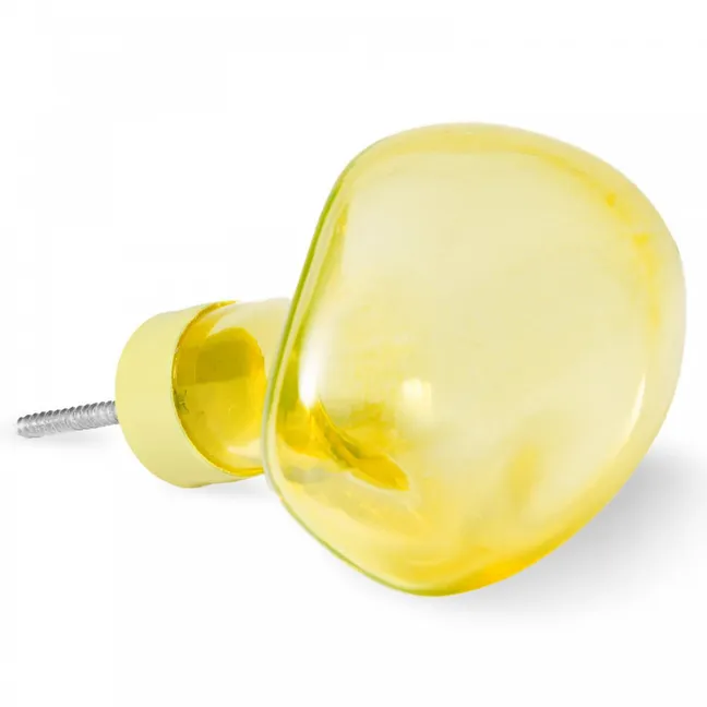 Haken aus Glas -Bubble klein-gelb | Gelb