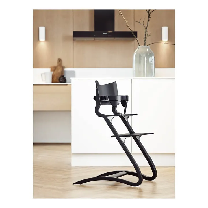 Chaise haute avec arceau | Noir- Image produit n°1