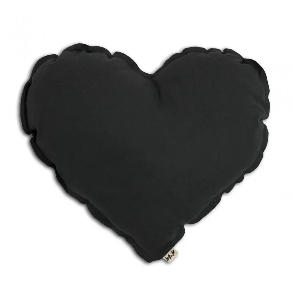 Numero 74 Dark Grey S021 Heart Cushion