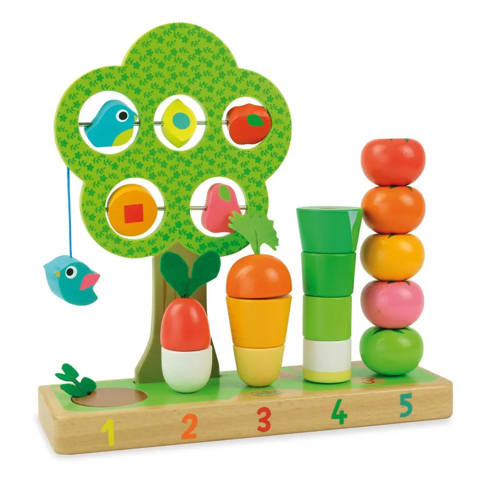 Vilac Multicoloured Learn To Count Vegetables Game