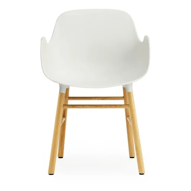 Form Chair with Armrests | White