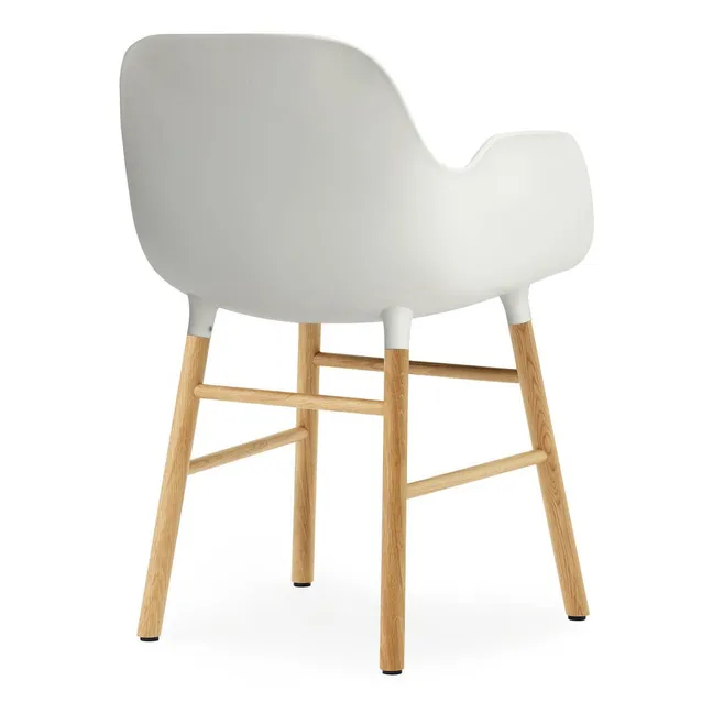 Stuhl mit Armlehnen Form  | Weiß