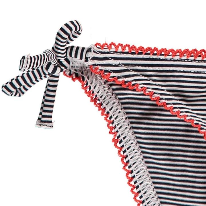 Mouna Striped Two Piece Swimsuit | Red- Product image n°1