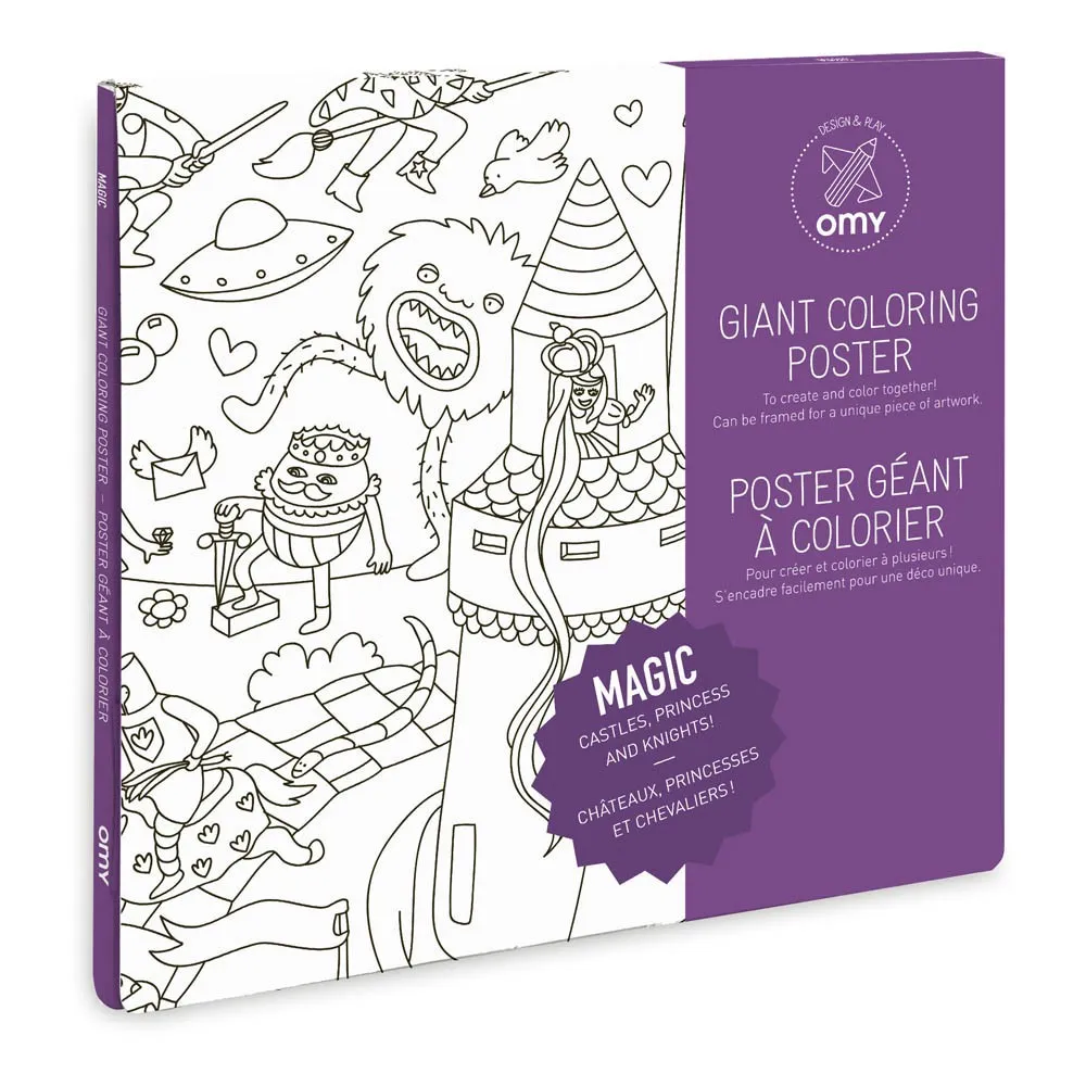 Omy White Gigantic Magic Colouring Poster
