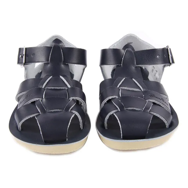 Shark Leather Waterproof Sandals | Navy blue