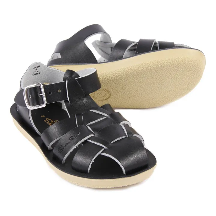 Shark Leather Waterproof Sandals | Black- Product image n°2