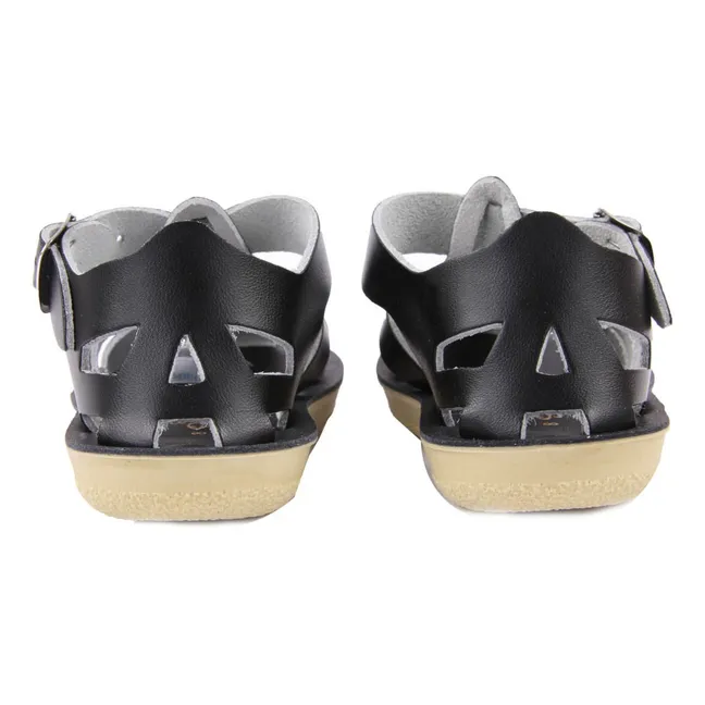 Shark Leather Waterproof Sandals | Black