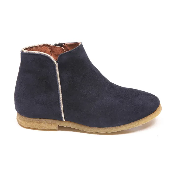 Ida Boots with Silver Trim Detail | Navy blue- Product image n°0