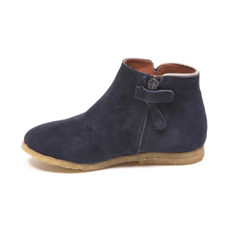 Ida Boots with Silver Trim Detail | Navy blue- Product image n°2