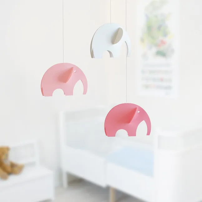 Mobile éléphants | Rose