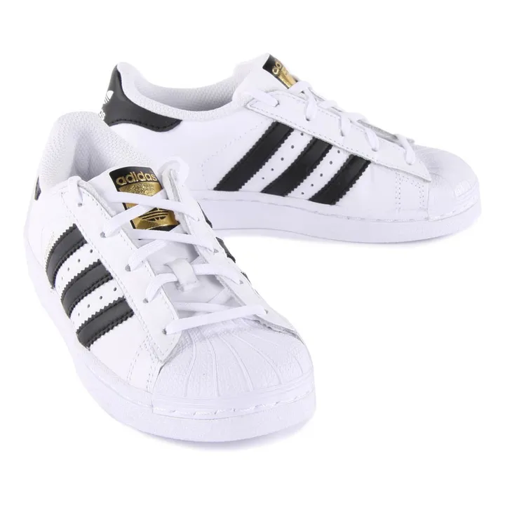 Black Lacet Superstar Adidas Leather Elastic Lace Superstar Black