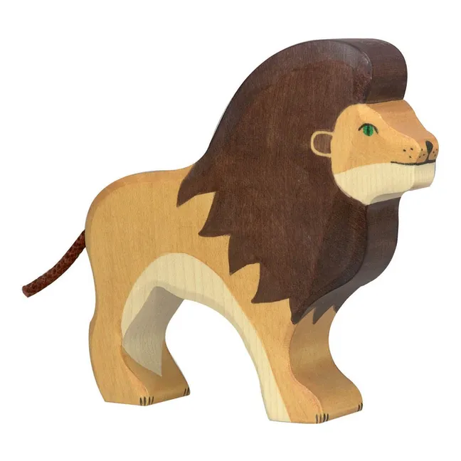 Figurín de madera león