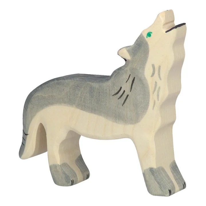 Figurín de madera lobo- Imagen del producto n°0