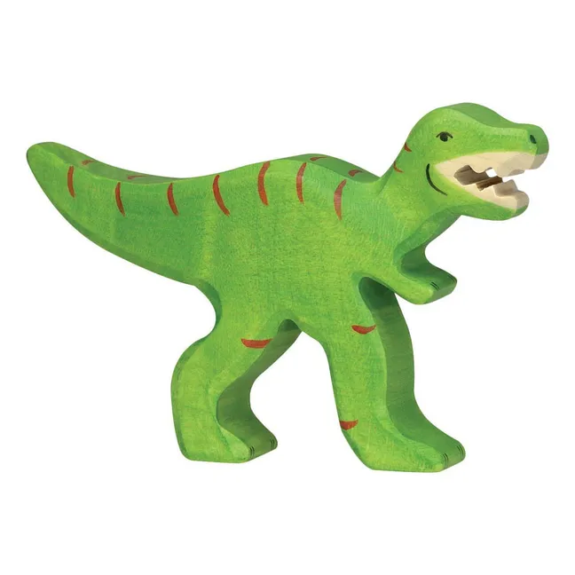 Figurín de madera tiranosaurio