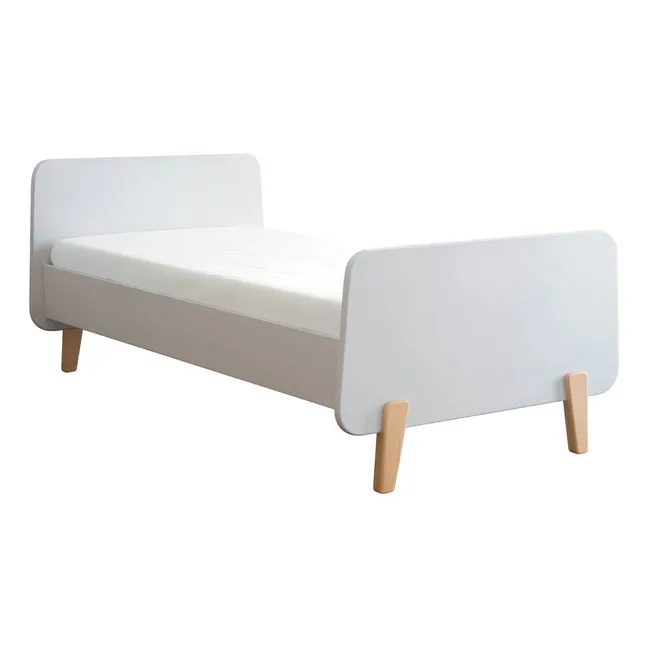 Natural Wood MM Footed Bed | White