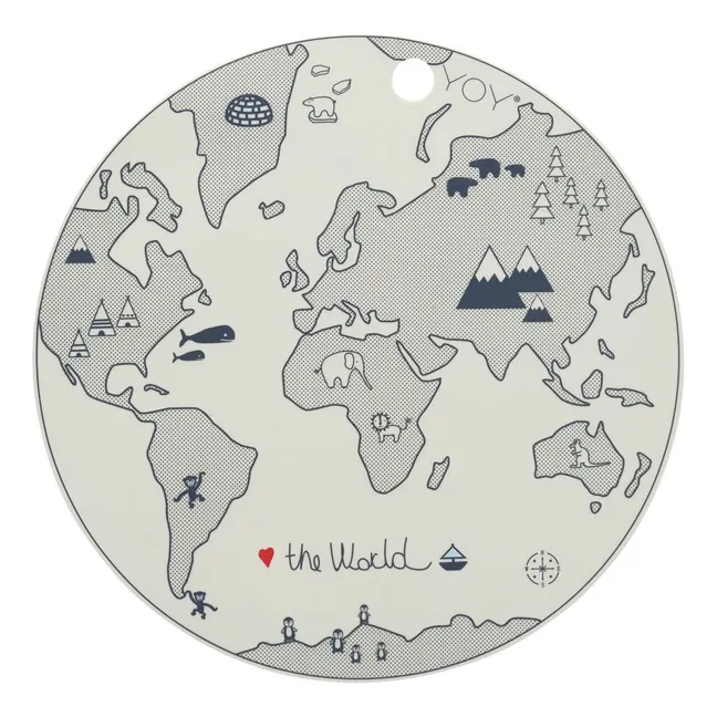 Earth Children's Placemat | Grey