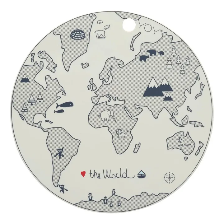 Set de table pour enfant La terre | Gris- Image produit n°0