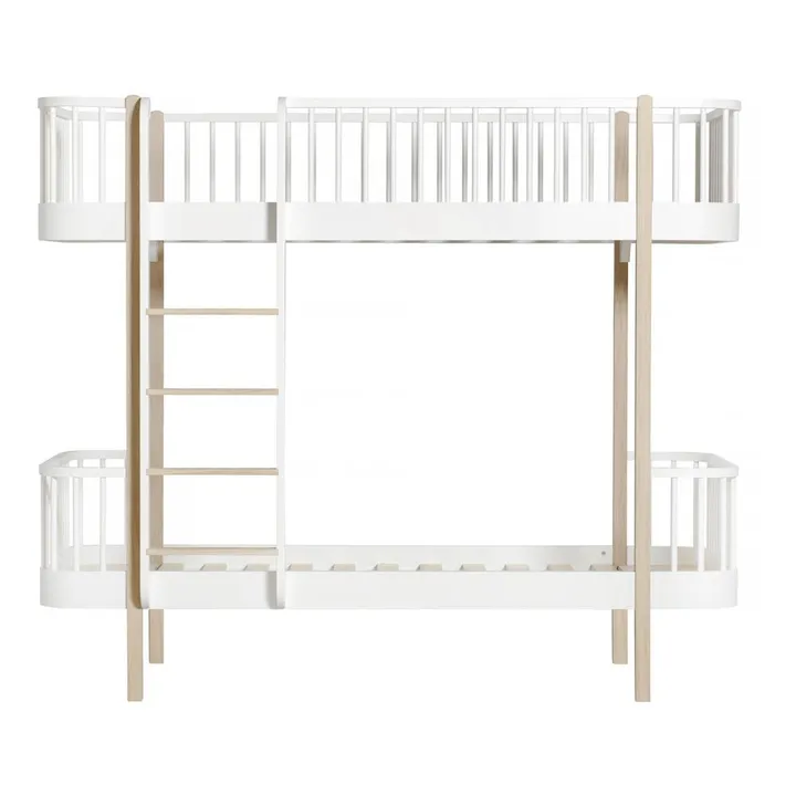Oak Bunkbed Wood with Front Ladder 90x200cm- Product image n°0