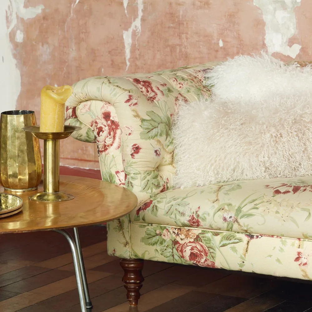 Coussin basic en peau de chèvre du Tibet | Charbon- Image produit n°2