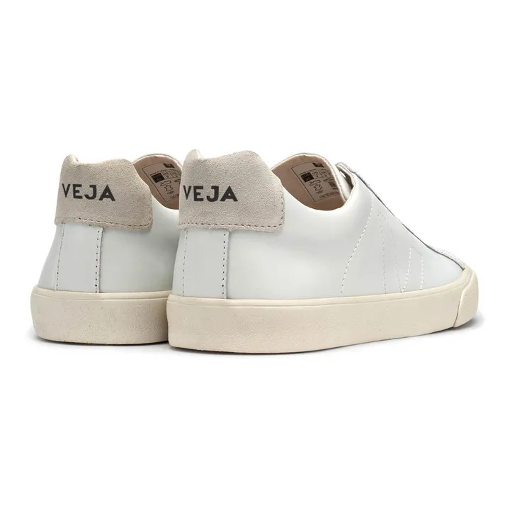 Low Esplar Leather Lace-Up Sneakers | White- Product image n°4
