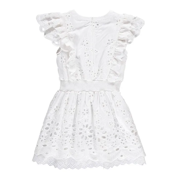 Kleid aus Baumwolle und Seide Greta  | Weiß- Produktbild Nr. 2