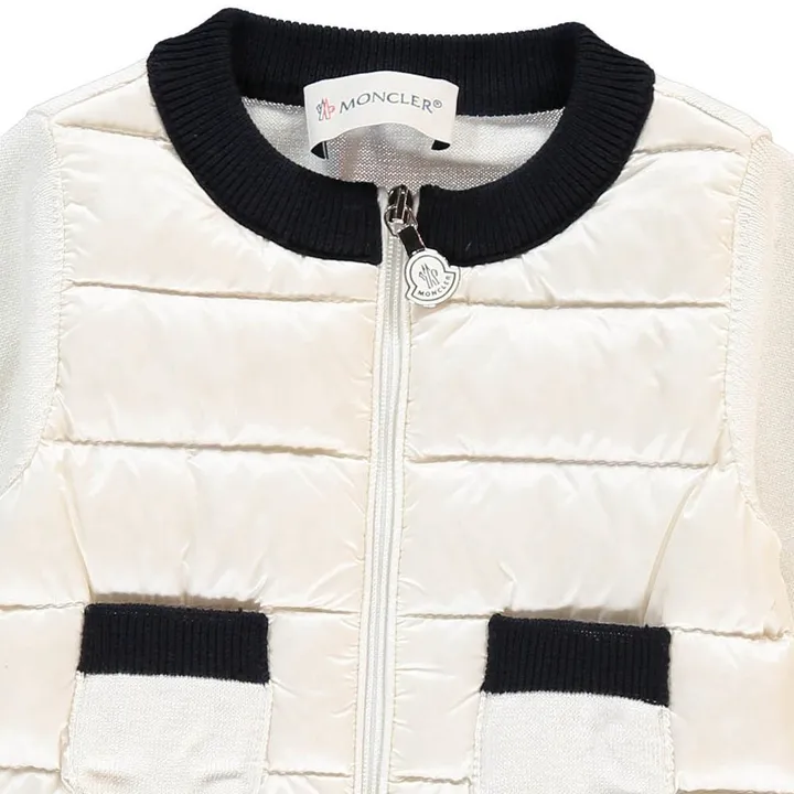 Knitted Sleeve Jacket | Ecru- Product image n°1