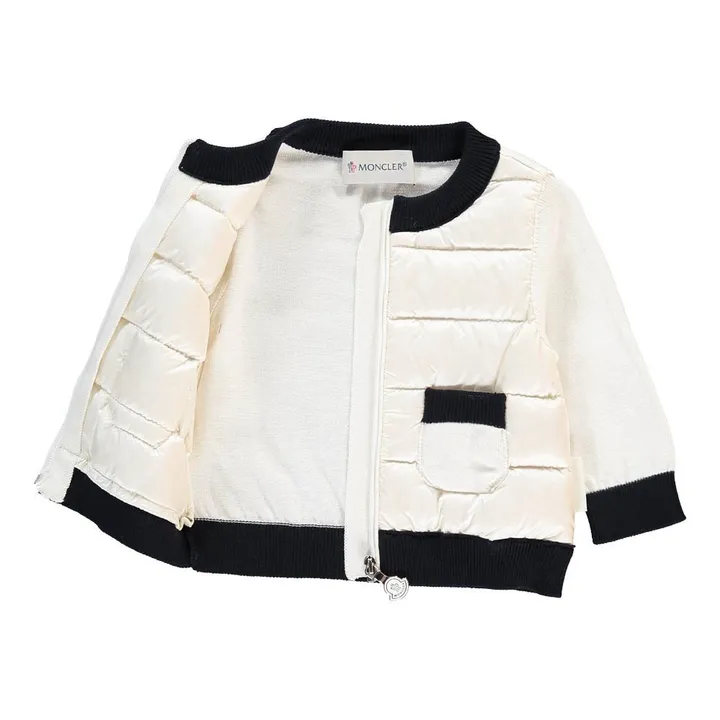 Knitted Sleeve Jacket | Ecru- Product image n°3