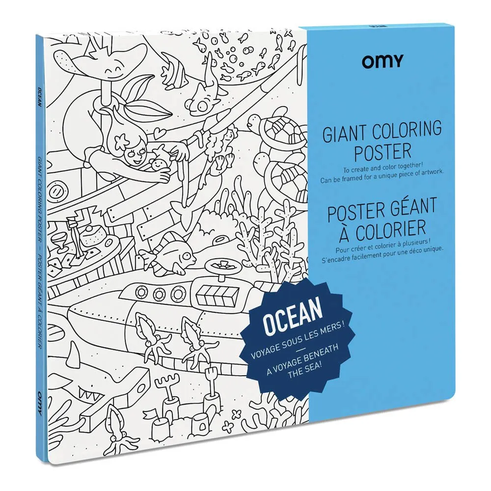 Poster géant à colorier Océan- Image produit n°0