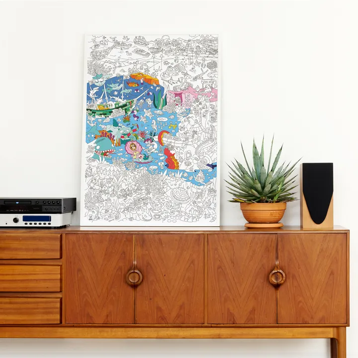 Ocean Giant Colouring Poster- Product image n°1