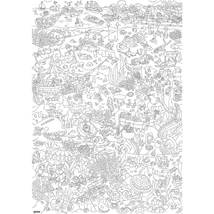 Ocean Giant Colouring Poster- Product image n°2