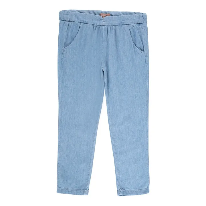 Pantalon Chambray | Bleu jean- Image produit n°0