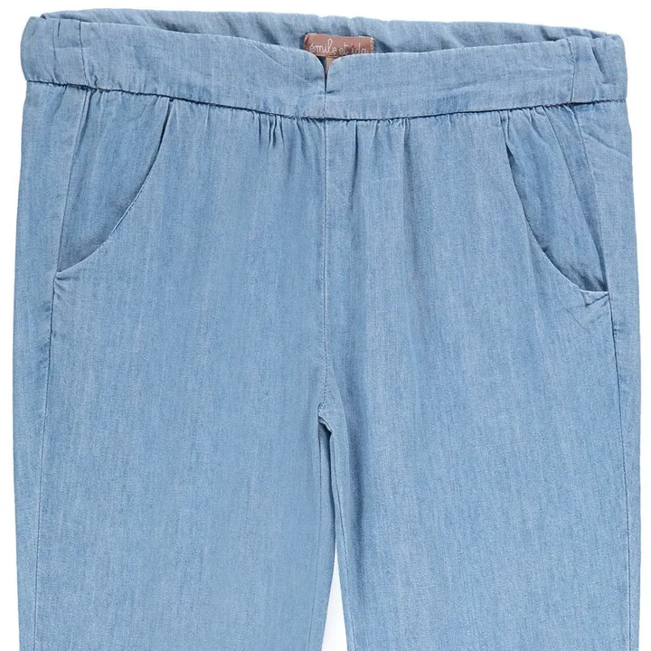 Pantalon Chambray | Bleu jean- Image produit n°1