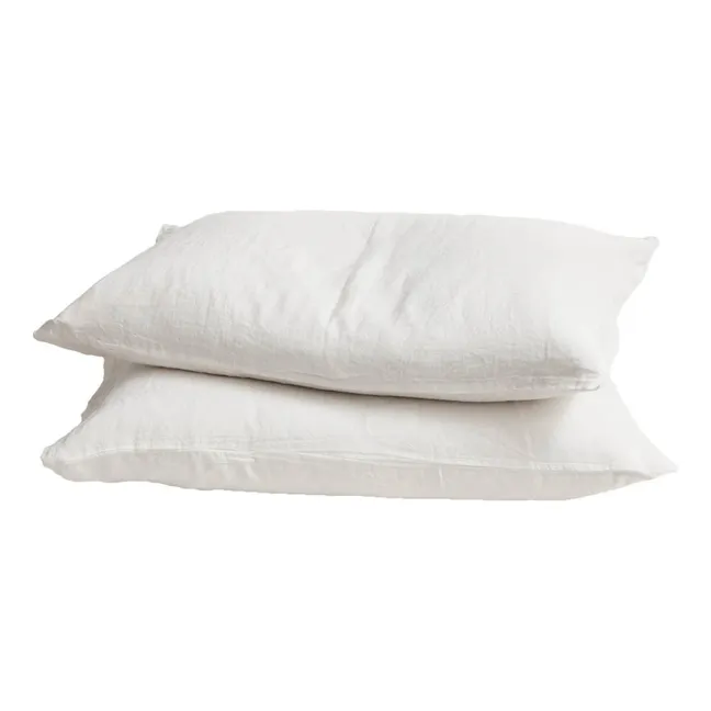 Washed Linen Pillow Case | White
