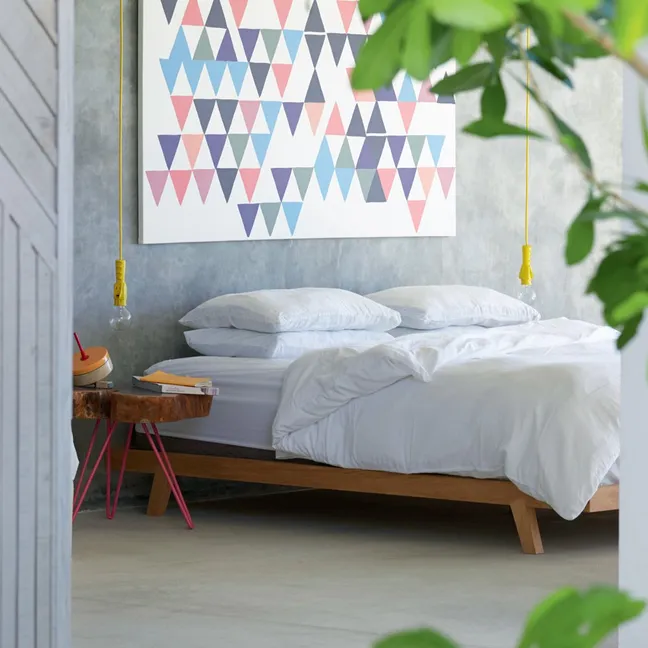 Taie d'oreiller basic en lin lavé | Blanc