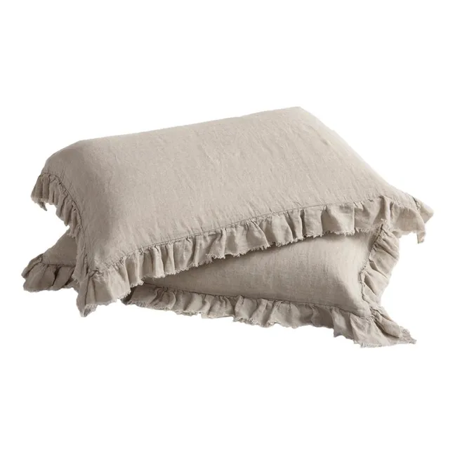 Boho Washed Linen Pillow Case | Natural
