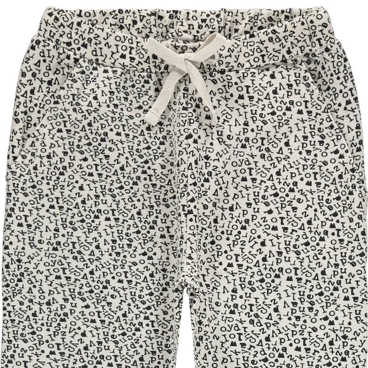 Pantaloni tuta in cotone bio Alphabet | Grigio- Immagine del prodotto n°1